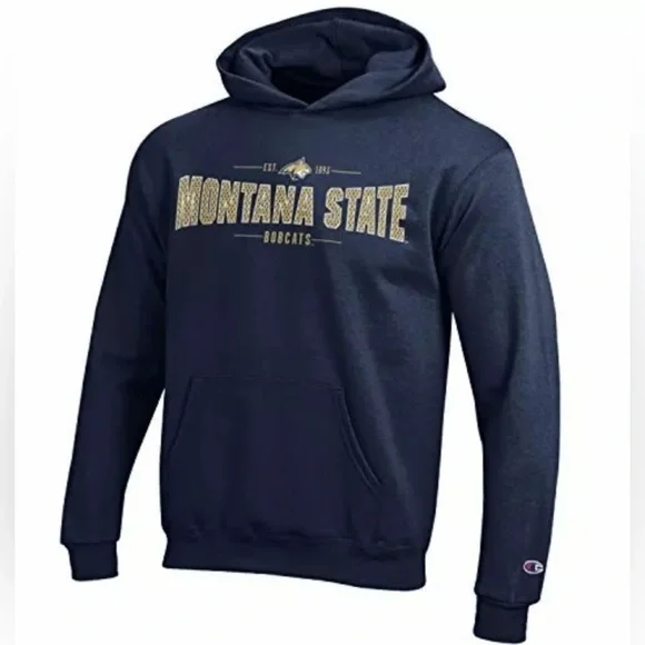 NWT [Champion] Montana State Bobcats NCAA Fleece Hoodie Sweatshirt Youth M (7-8) - Picture 2 of 9